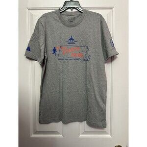 Size Medium Mens Adidas Boston Marathon Hopkinton T Shirt Gray IW0822 NEW